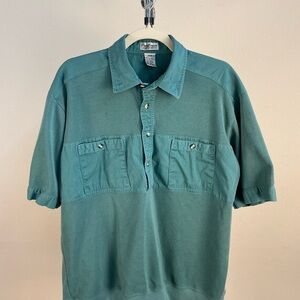 Men's Teal Casual Button Down Shirt